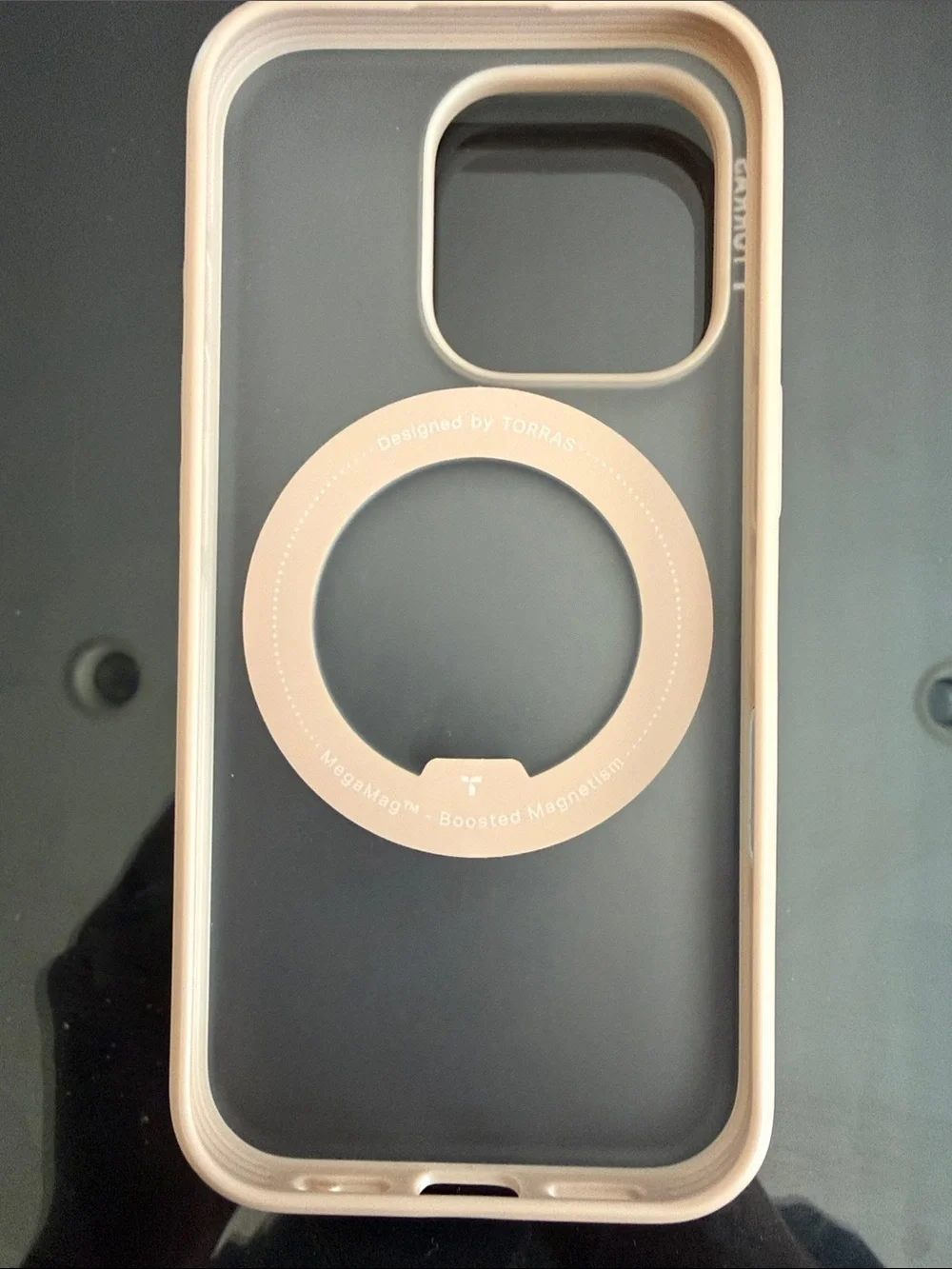 Torres Clear MagSafe-Compatible iPhone Case with Rose Gold Ring